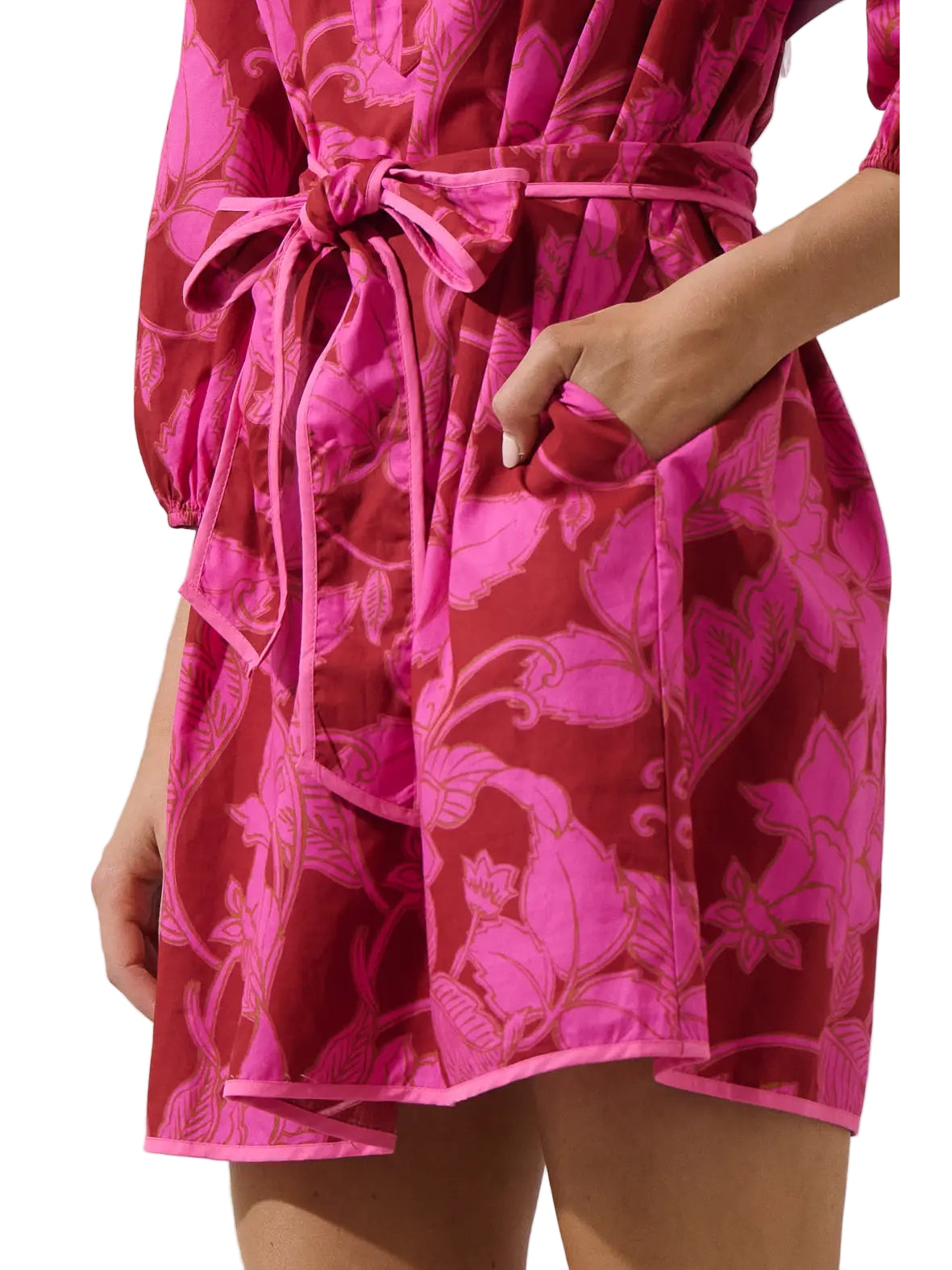 Floral Ravan Collared Mini Dress