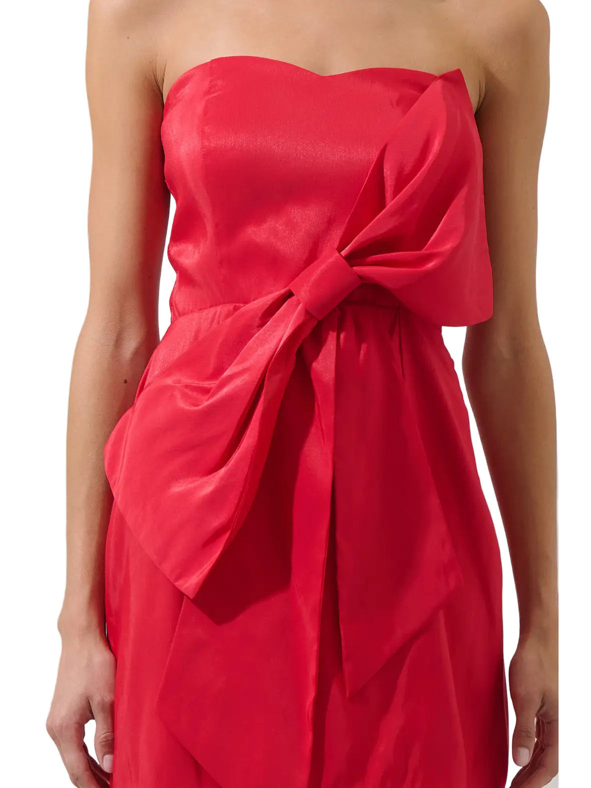 Strapless Bow Mini Dress