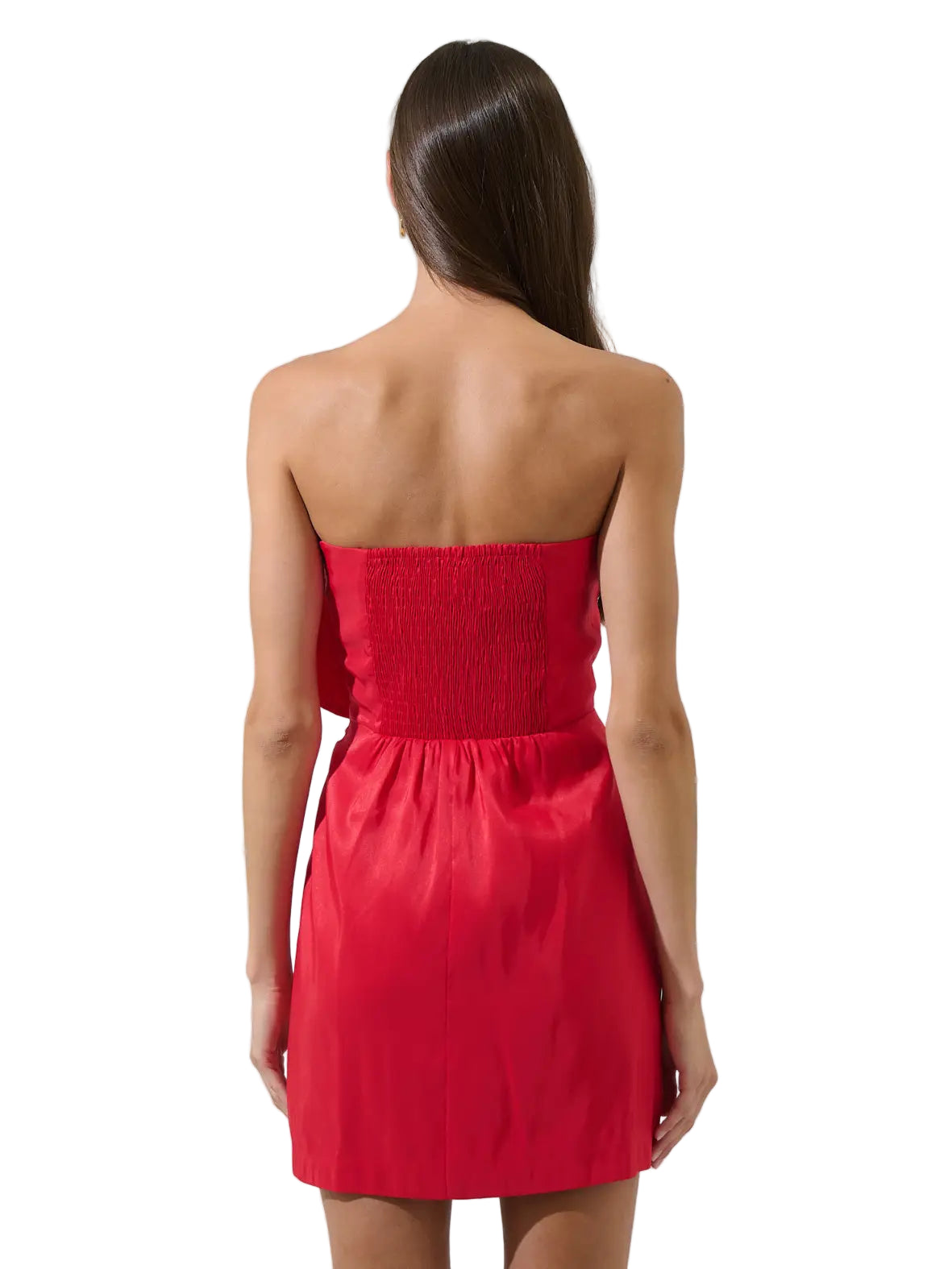 Strapless Bow Mini Dress