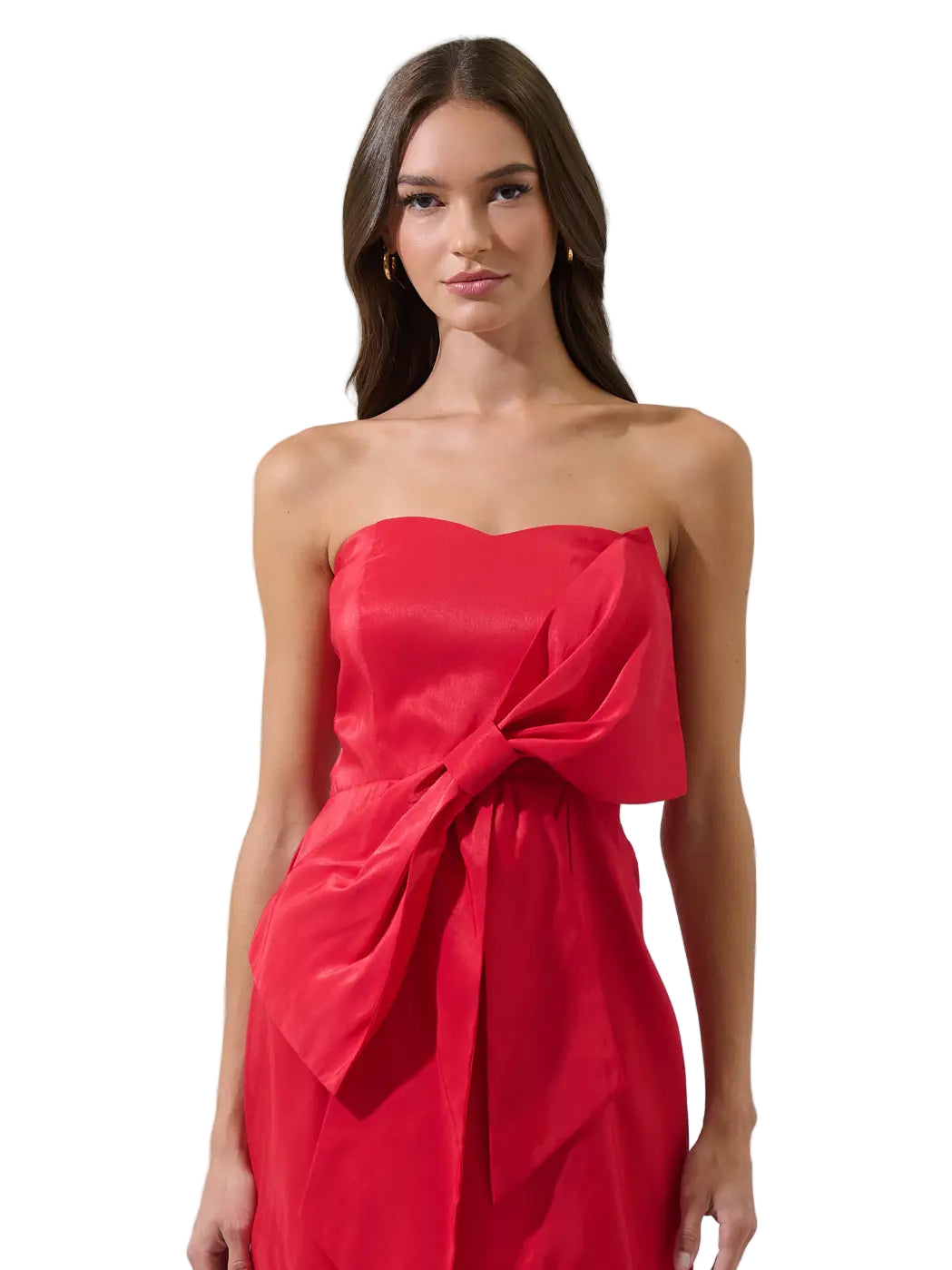 Strapless Bow Mini Dress