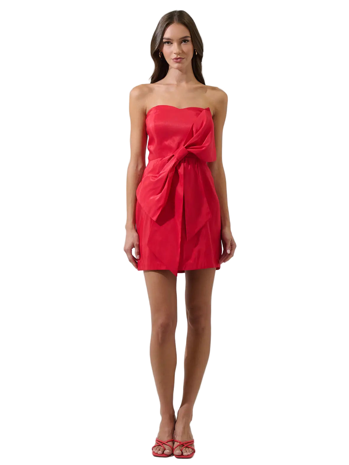 Strapless Bow Mini Dress