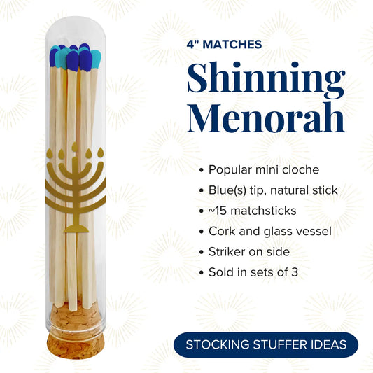 Shining Menorah Decorative Matches