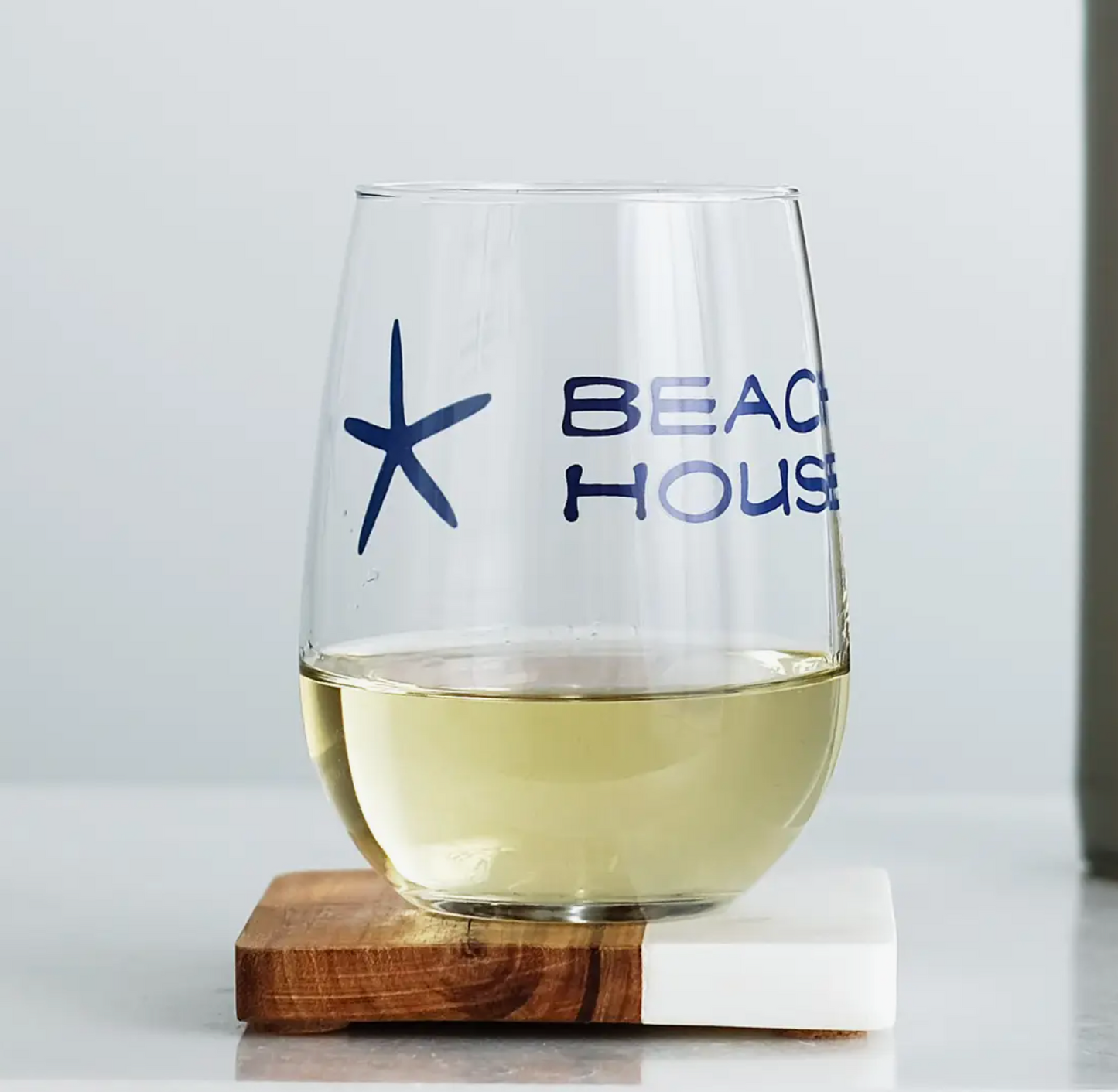 Beach House Stemless Wine Glass